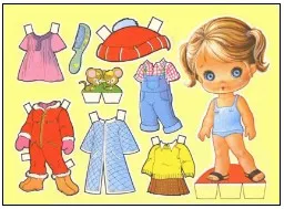 Бумажная кукла с одежками Бумажная кукла с одежками