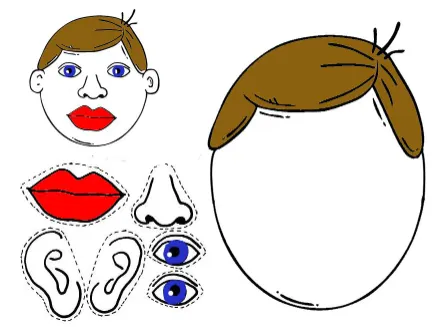 Учим ребенка различать части лица Учим ребенка различать части лица